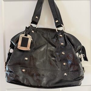 Via Republica patent leather purse